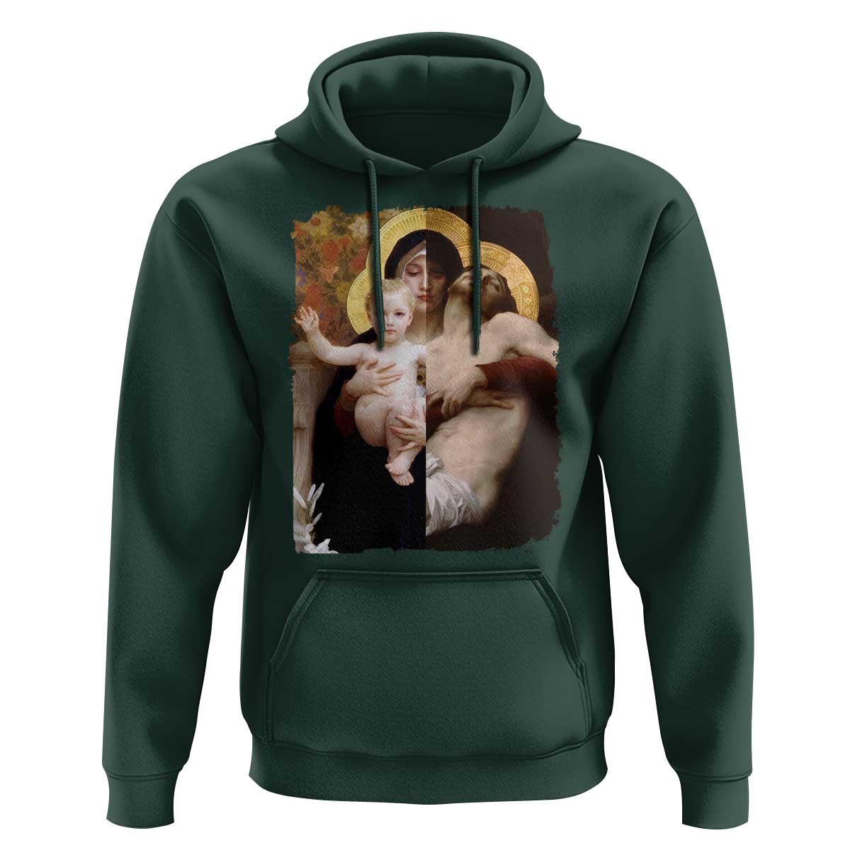 Jesus Christ and Mother Mary William Adolphe Bouguereau Art Hoodie
