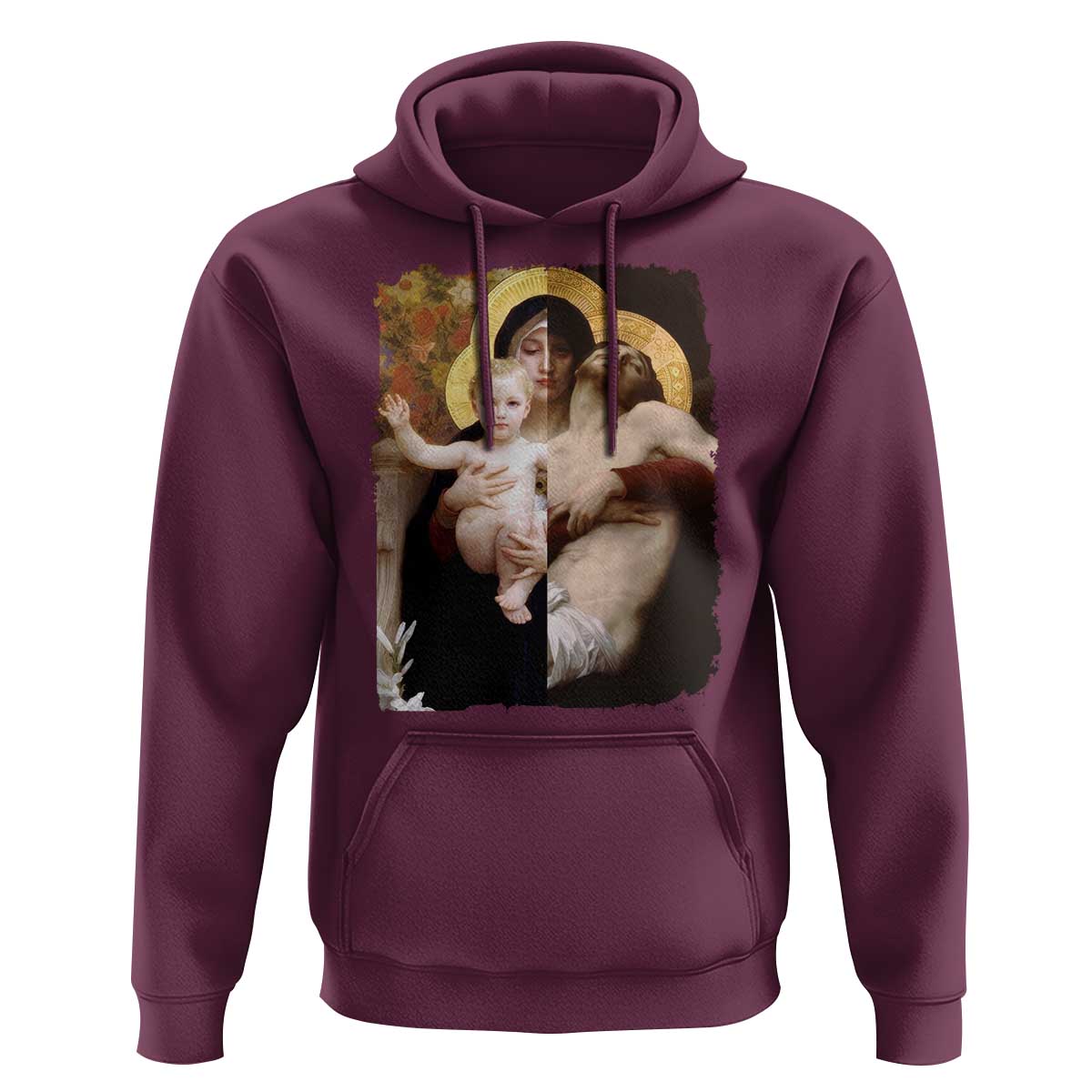 Jesus Christ and Mother Mary William Adolphe Bouguereau Art Hoodie