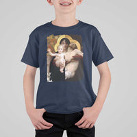 Jesus Christ and Mother Mary William Adolphe Bouguereau Art T Shirt For Kid