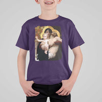 Jesus Christ and Mother Mary William Adolphe Bouguereau Art T Shirt For Kid