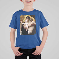 Jesus Christ and Mother Mary William Adolphe Bouguereau Art T Shirt For Kid