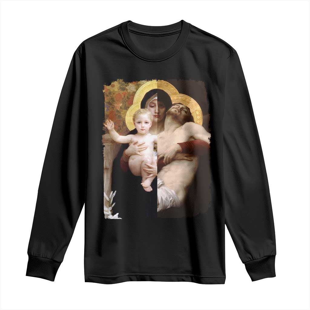 Jesus Christ and Mother Mary William Adolphe Bouguereau Art Long Sleeve Shirt