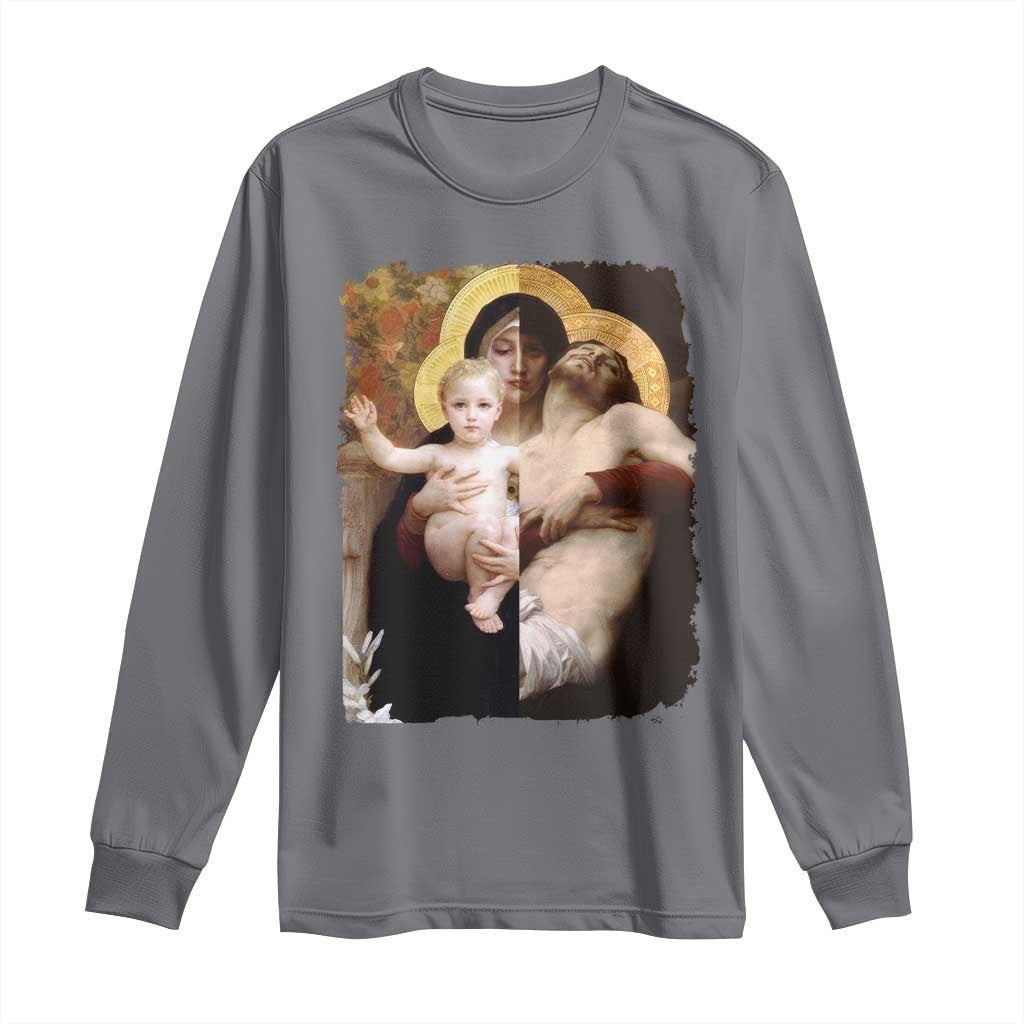 Jesus Christ and Mother Mary William Adolphe Bouguereau Art Long Sleeve Shirt