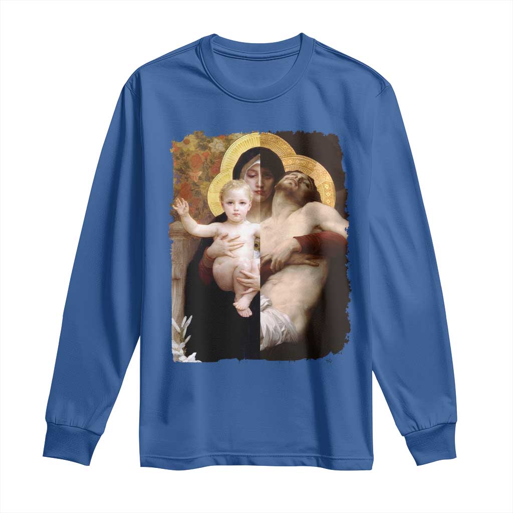 Jesus Christ and Mother Mary William Adolphe Bouguereau Art Long Sleeve Shirt