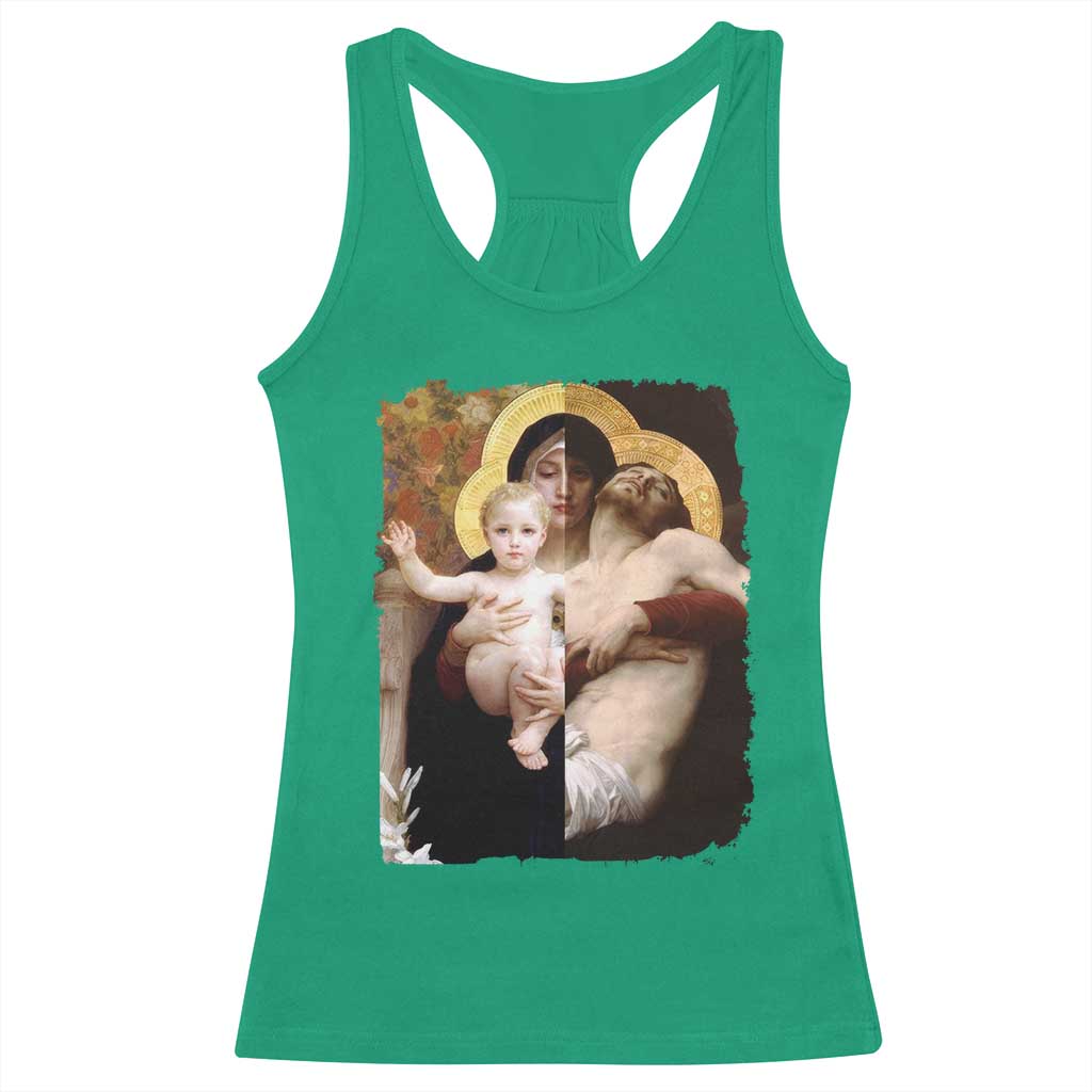 Jesus Christ and Mother Mary William Adolphe Bouguereau Art Racerback Tank Top