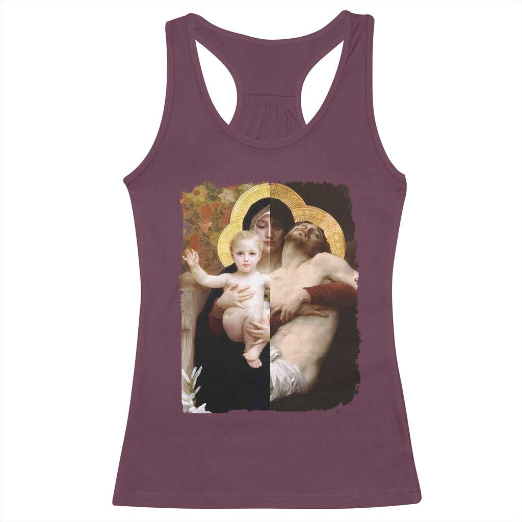 Jesus Christ and Mother Mary William Adolphe Bouguereau Art Racerback Tank Top