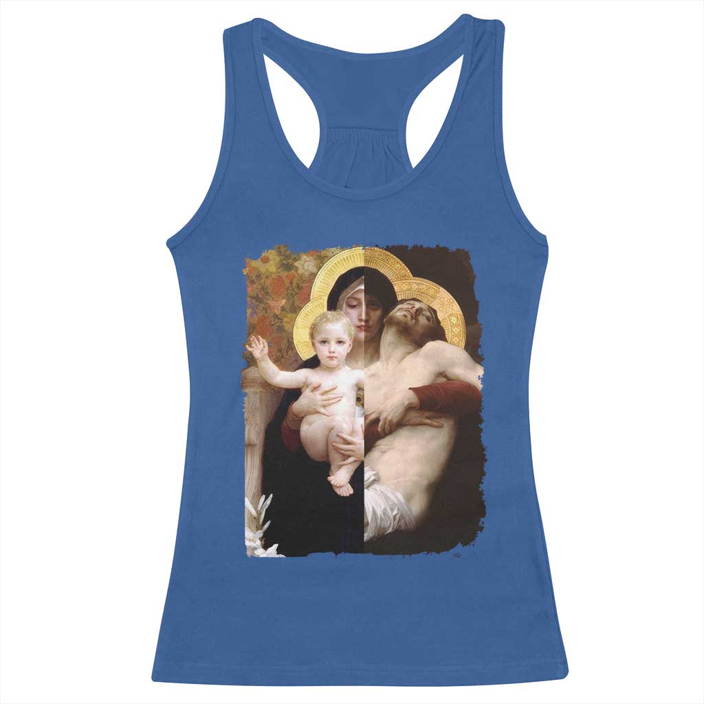 Jesus Christ and Mother Mary William Adolphe Bouguereau Art Racerback Tank Top