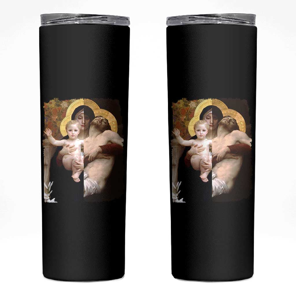 Jesus Christ and Mother Mary William Adolphe Bouguereau Art Skinny Tumbler