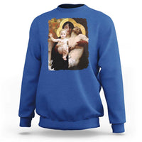 Jesus Christ and Mother Mary William Adolphe Bouguereau Art Sweatshirt
