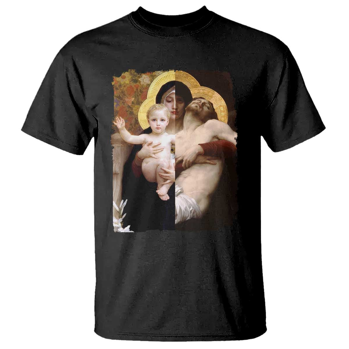 Jesus Christ and Mother Mary William Adolphe Bouguereau Art T Shirt