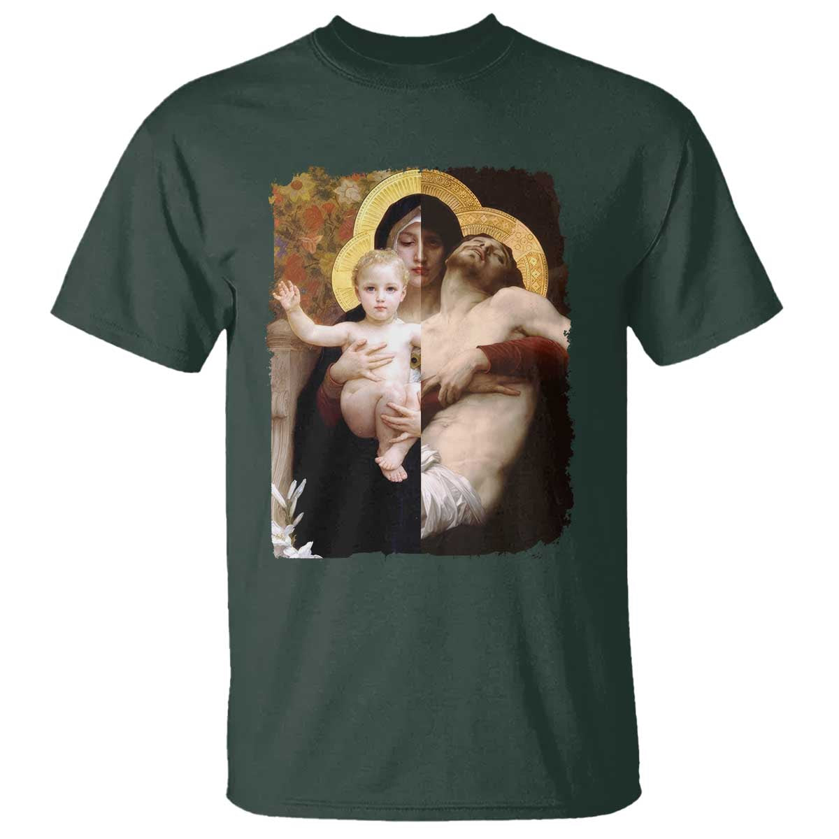 Jesus Christ and Mother Mary William Adolphe Bouguereau Art T Shirt