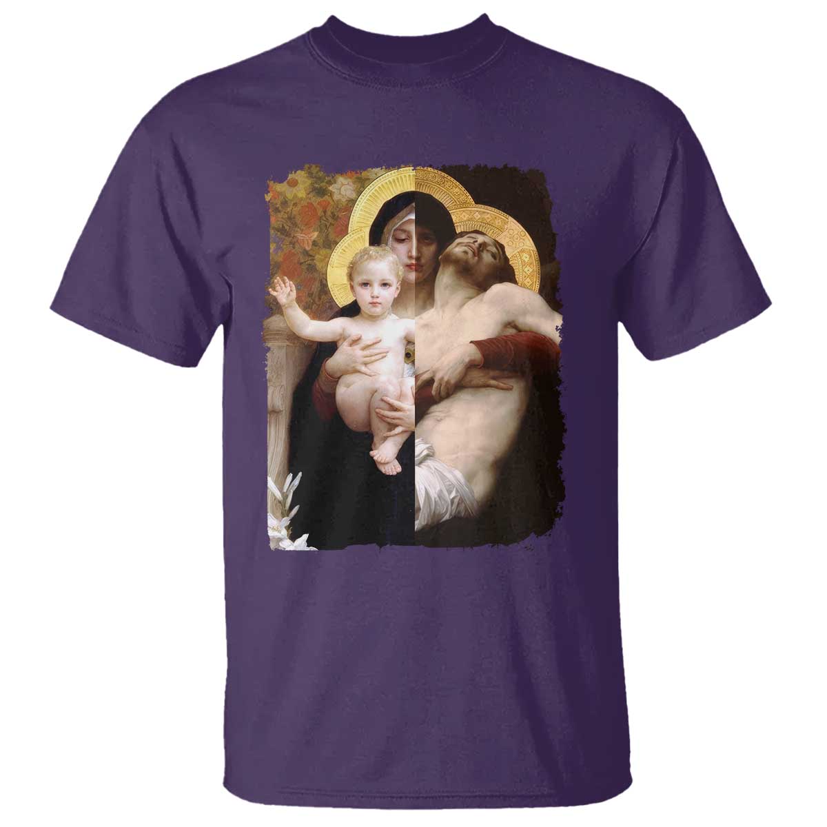Jesus Christ and Mother Mary William Adolphe Bouguereau Art T Shirt