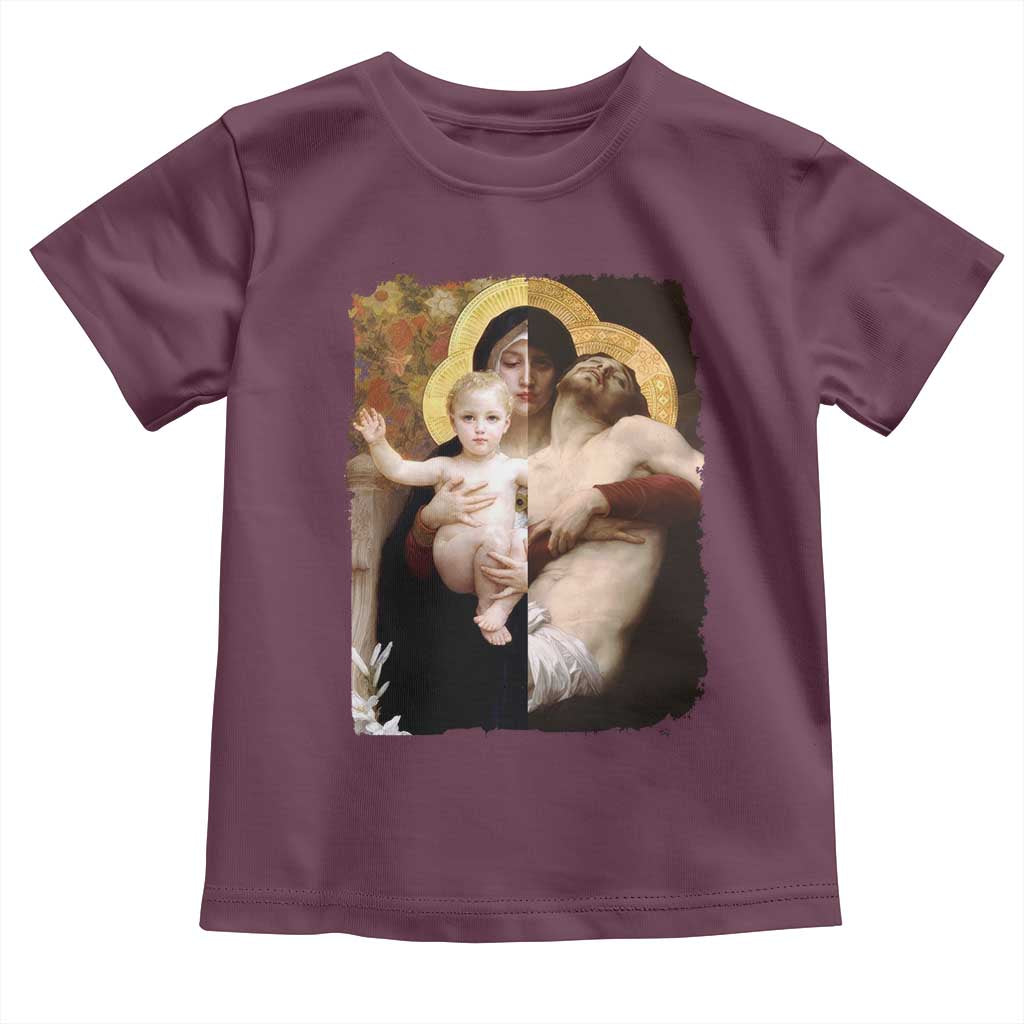 Jesus Christ and Mother Mary William Adolphe Bouguereau Art Toddler T Shirt