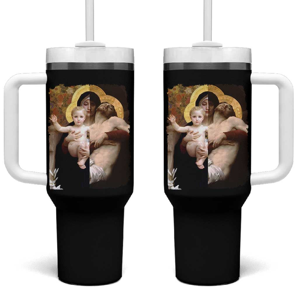 Jesus Christ and Mother Mary William Adolphe Bouguereau Art Tumbler With Handle