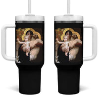 Jesus Christ and Mother Mary William Adolphe Bouguereau Art Tumbler With Handle