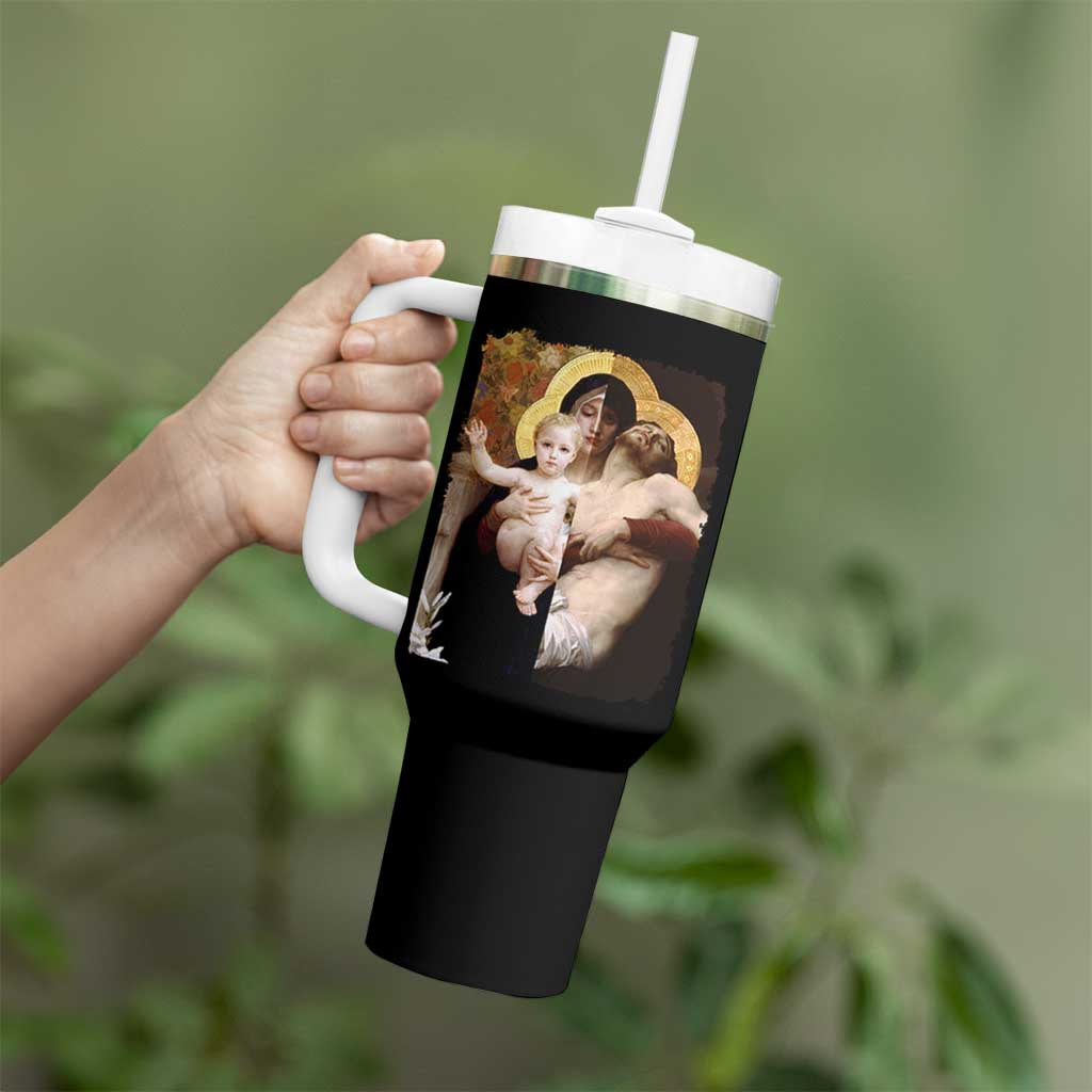 Jesus Christ and Mother Mary William Adolphe Bouguereau Art Tumbler With Handle