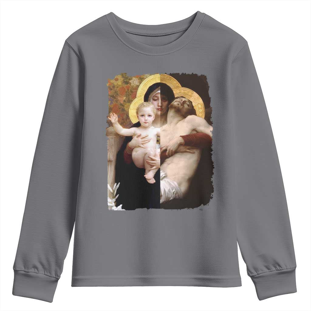 Jesus Christ and Mother Mary William Adolphe Bouguereau Art Youth Sweatshirt