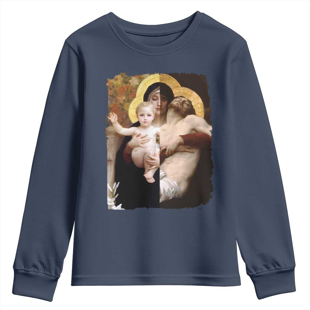 Jesus Christ and Mother Mary William Adolphe Bouguereau Art Youth Sweatshirt