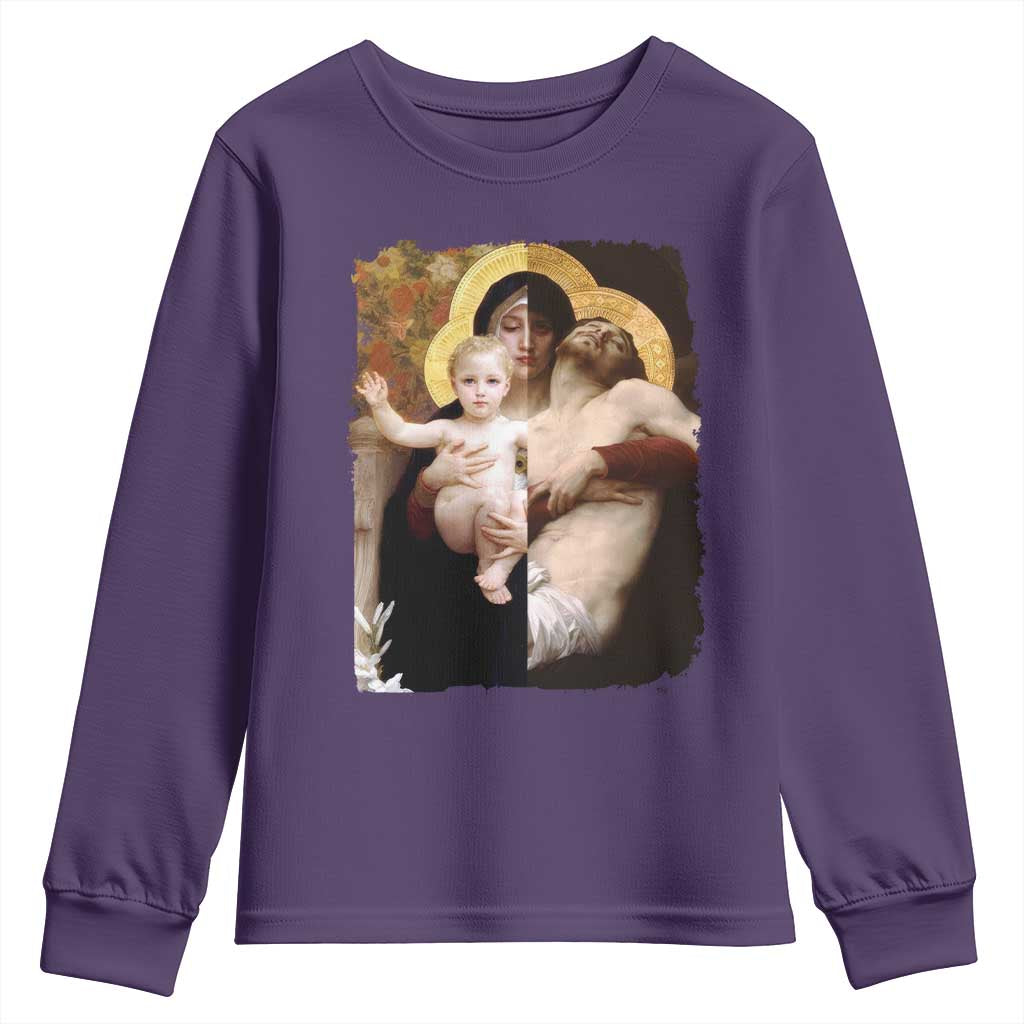 Jesus Christ and Mother Mary William Adolphe Bouguereau Art Youth Sweatshirt