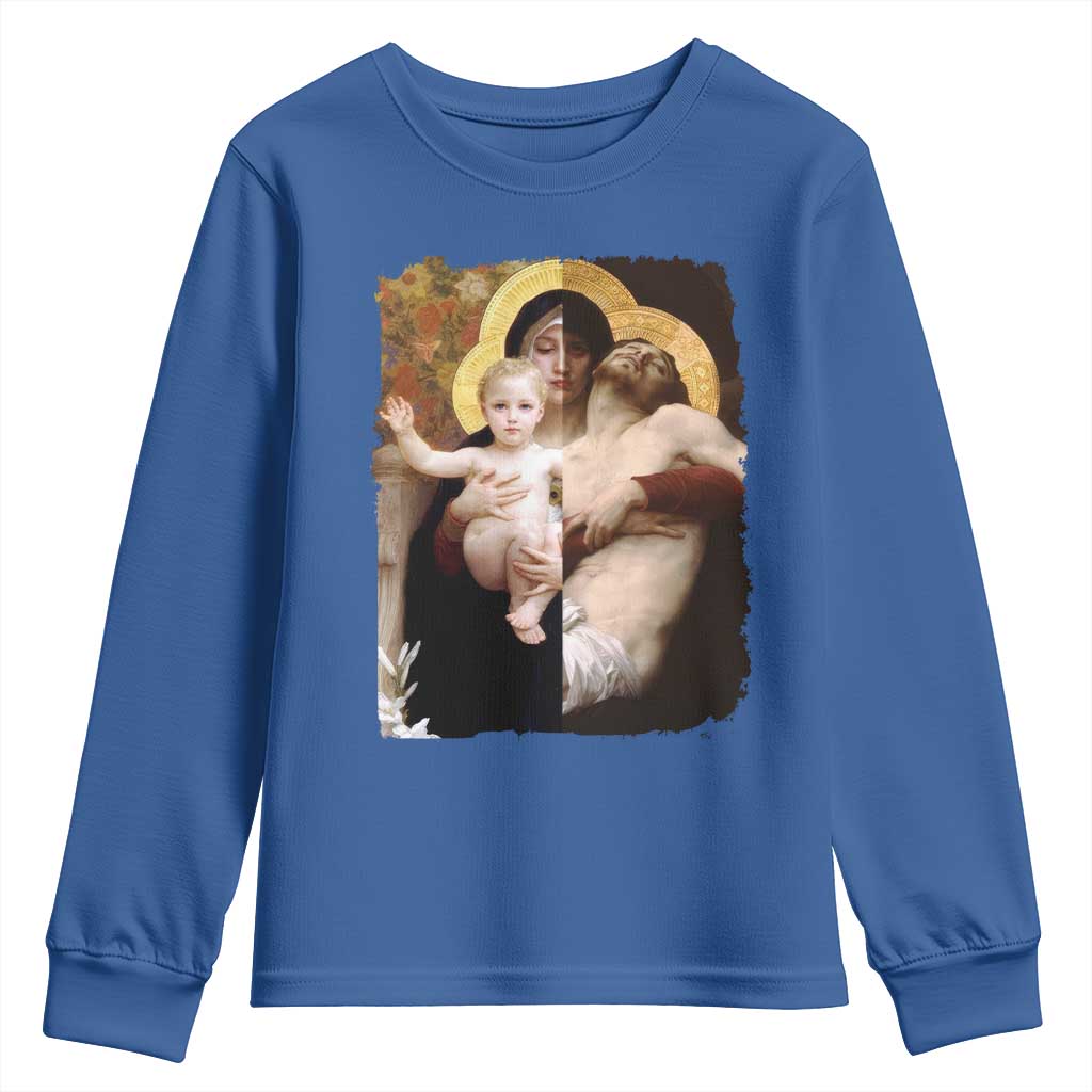 Jesus Christ and Mother Mary William Adolphe Bouguereau Art Youth Sweatshirt