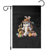 Funny Easter Day Bunny Miner Egg Video Game Garden Flag