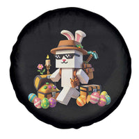 Funny Easter Day Bunny Miner Egg Video Game Spare Tire Cover
