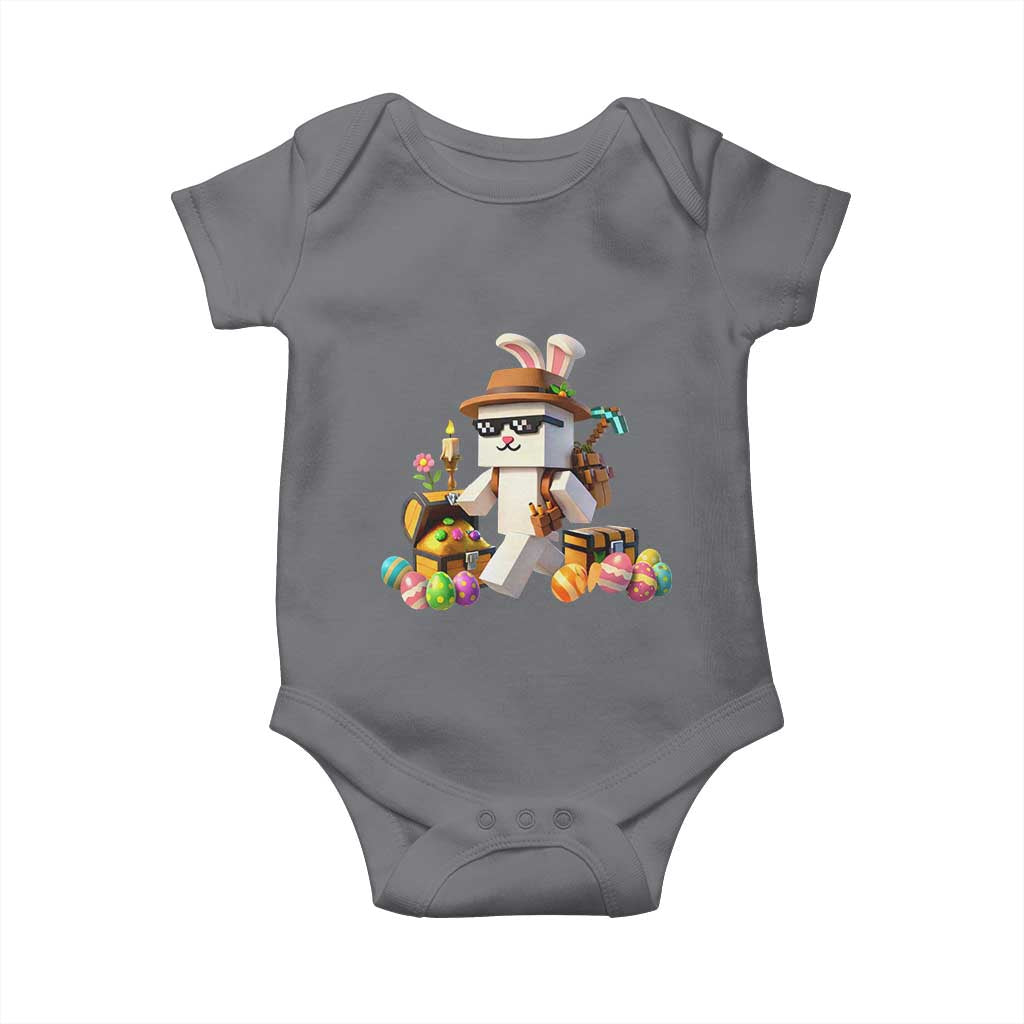 Funny Easter Day Bunny Miner Egg Video Game Baby Onesie