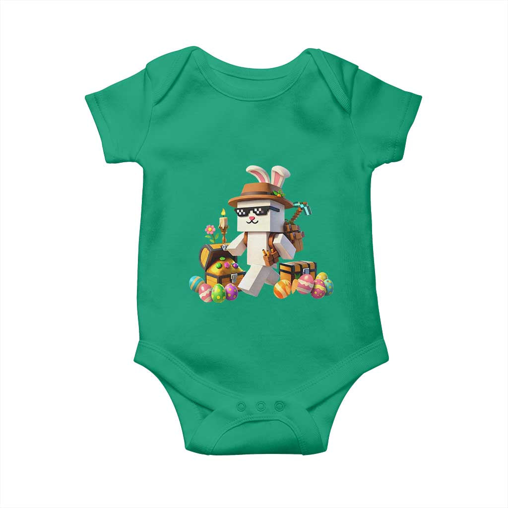 Funny Easter Day Bunny Miner Egg Video Game Baby Onesie