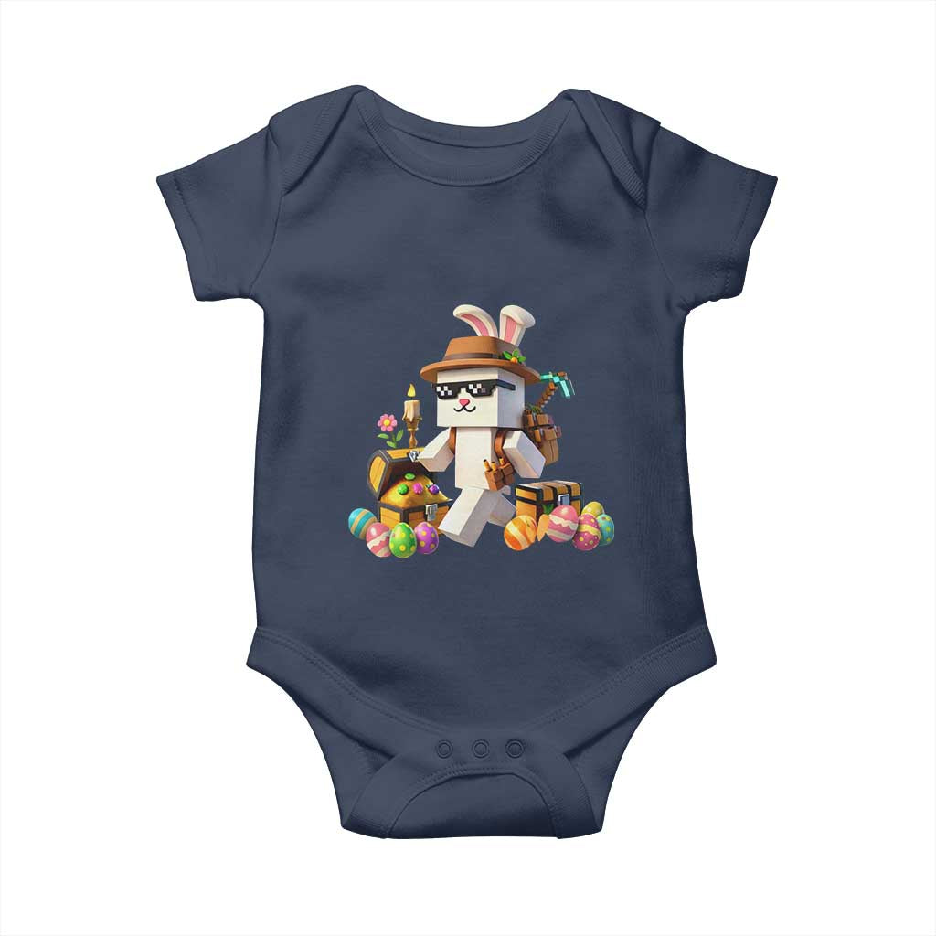 Funny Easter Day Bunny Miner Egg Video Game Baby Onesie