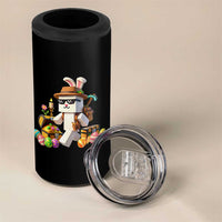 Funny Easter Day Bunny Miner Egg Video Game 4 in 1 Can Cooler Tumbler