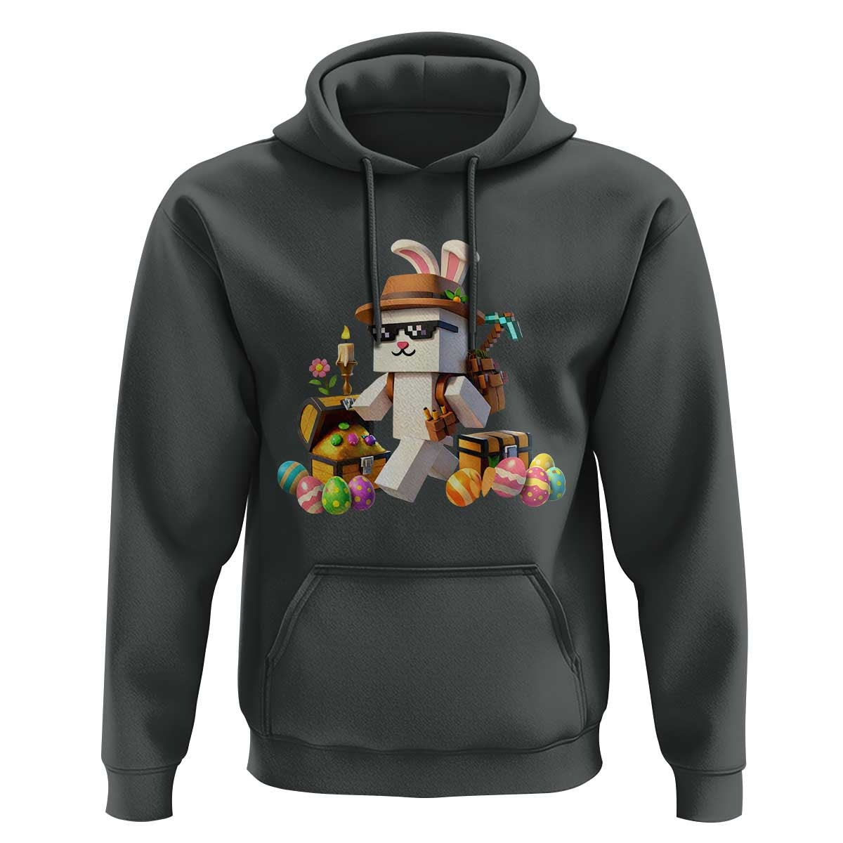 Funny Easter Day Bunny Miner Egg Video Game Hoodie