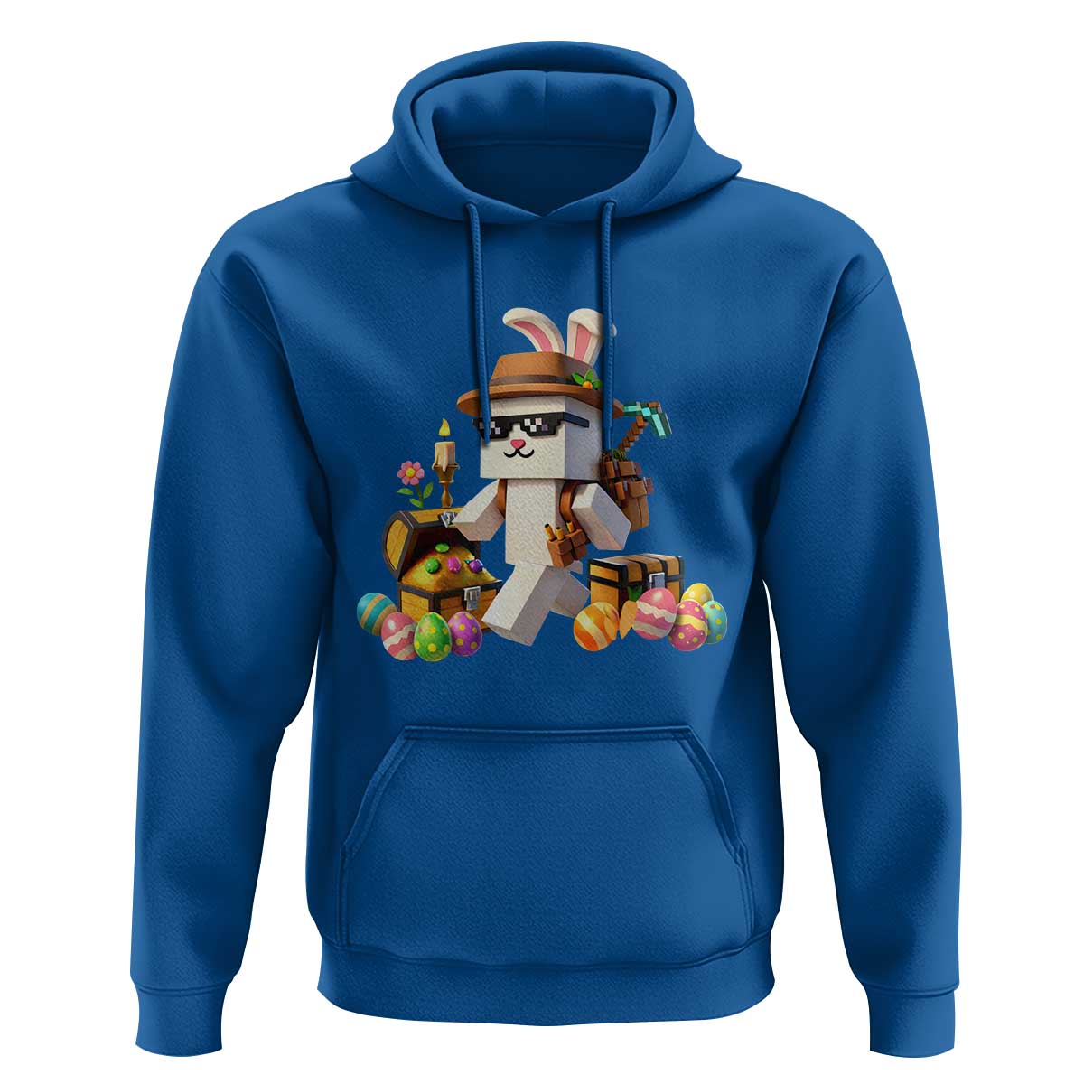 Funny Easter Day Bunny Miner Egg Video Game Hoodie