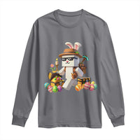 Funny Easter Day Bunny Miner Egg Video Game Long Sleeve Shirt