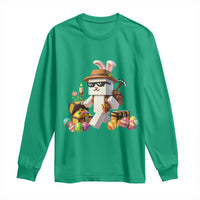 Funny Easter Day Bunny Miner Egg Video Game Long Sleeve Shirt