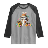 Funny Easter Day Bunny Miner Egg Video Game Raglan Shirt
