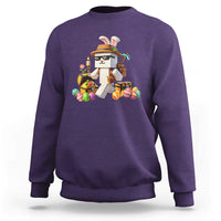 Funny Easter Day Bunny Miner Egg Video Game Sweatshirt