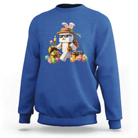 Funny Easter Day Bunny Miner Egg Video Game Sweatshirt
