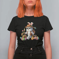 Funny Easter Day Bunny Miner Egg Video Game T Shirt For Women