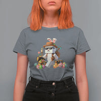 Funny Easter Day Bunny Miner Egg Video Game T Shirt For Women