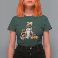 Funny Easter Day Bunny Miner Egg Video Game T Shirt For Women