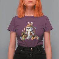 Funny Easter Day Bunny Miner Egg Video Game T Shirt For Women