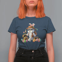 Funny Easter Day Bunny Miner Egg Video Game T Shirt For Women