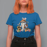Funny Easter Day Bunny Miner Egg Video Game T Shirt For Women