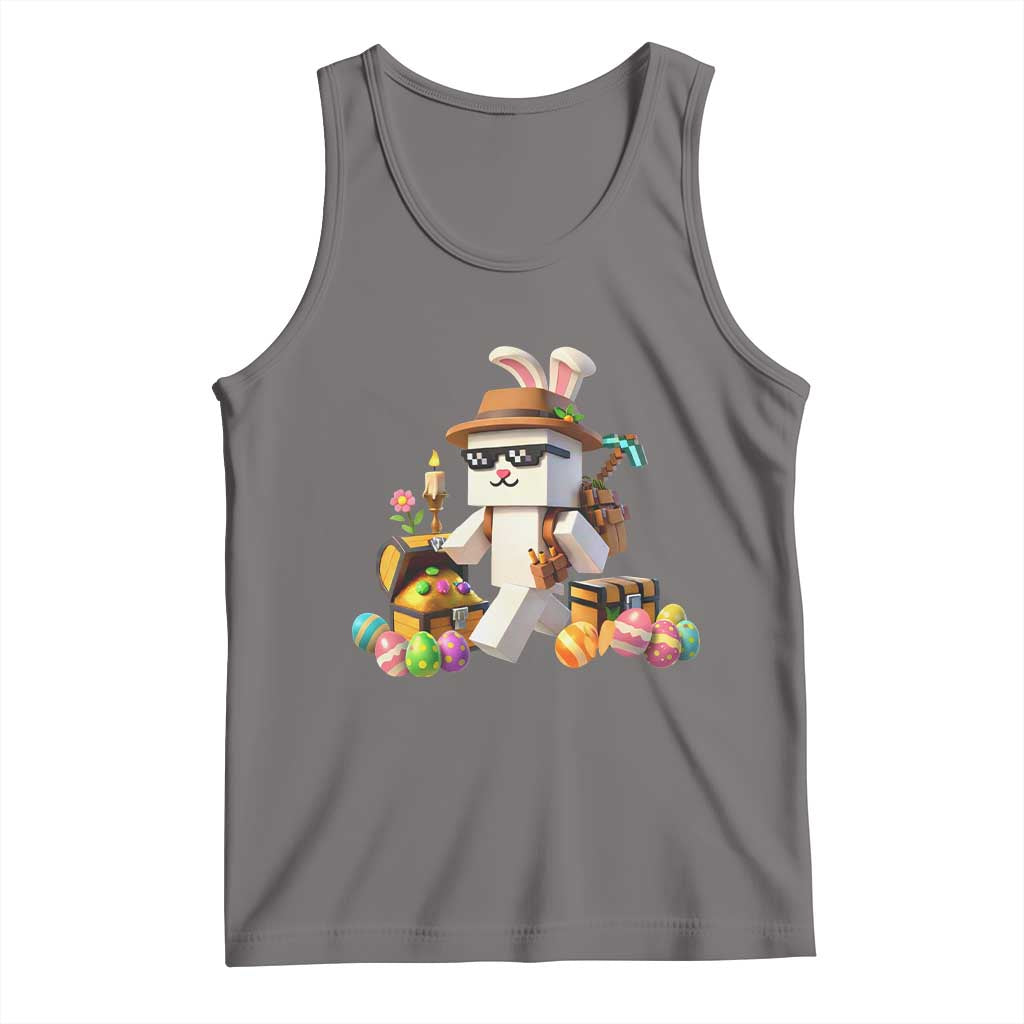 Funny Easter Day Bunny Miner Egg Video Game Tank Top