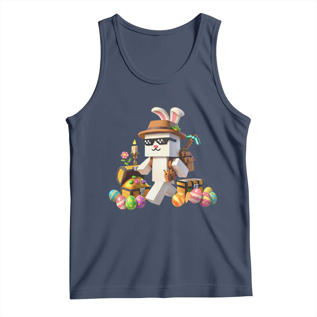 Funny Easter Day Bunny Miner Egg Video Game Tank Top