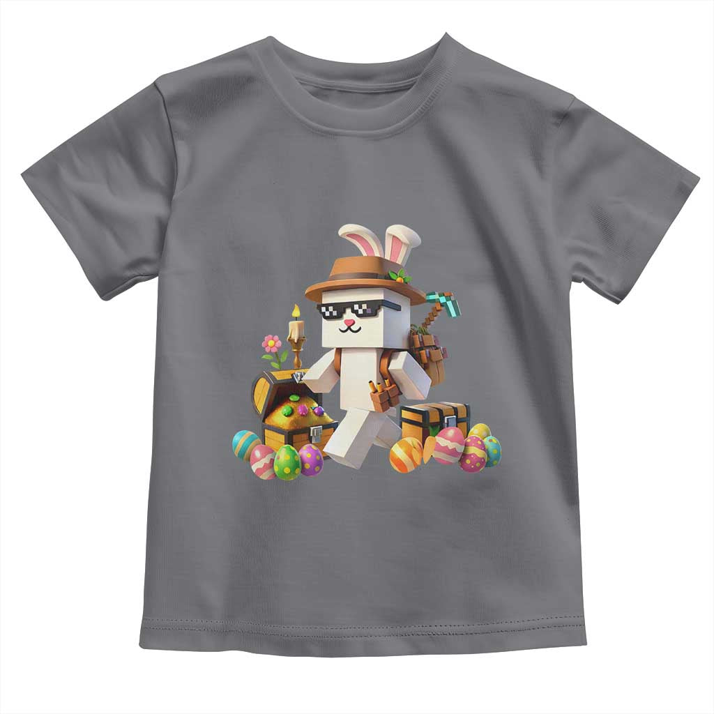 Funny Easter Day Bunny Miner Egg Video Game Toddler T Shirt