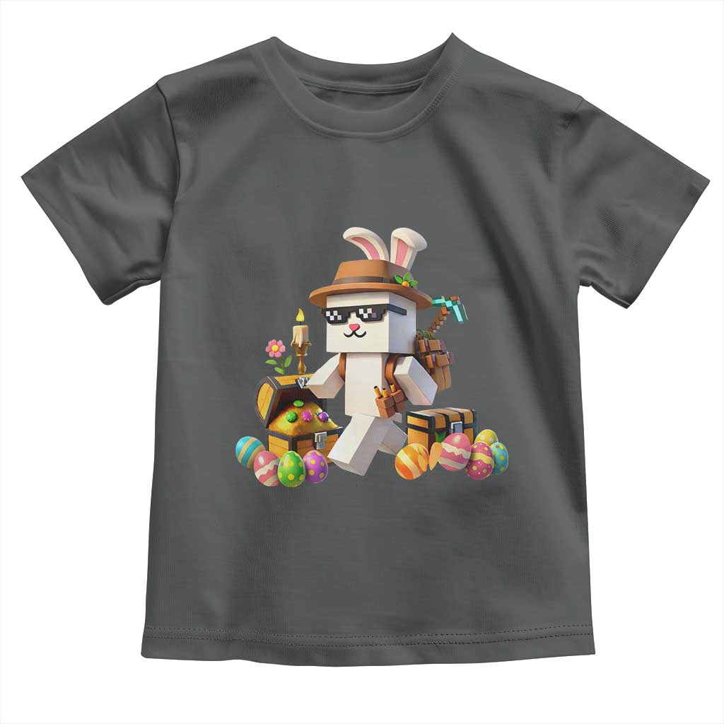 Funny Easter Day Bunny Miner Egg Video Game Toddler T Shirt