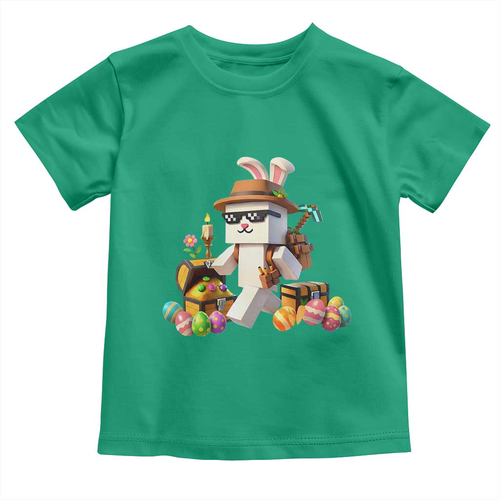 Funny Easter Day Bunny Miner Egg Video Game Toddler T Shirt