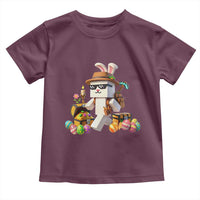 Funny Easter Day Bunny Miner Egg Video Game Toddler T Shirt