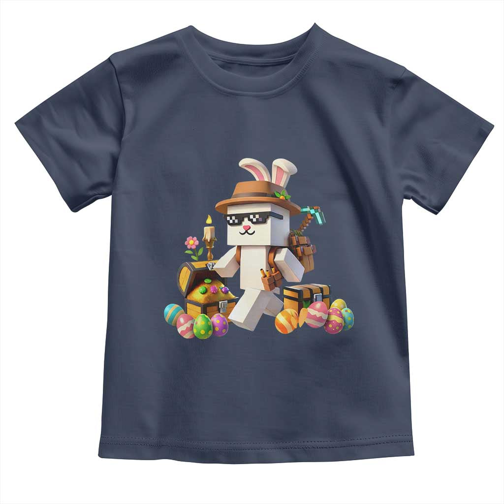 Funny Easter Day Bunny Miner Egg Video Game Toddler T Shirt